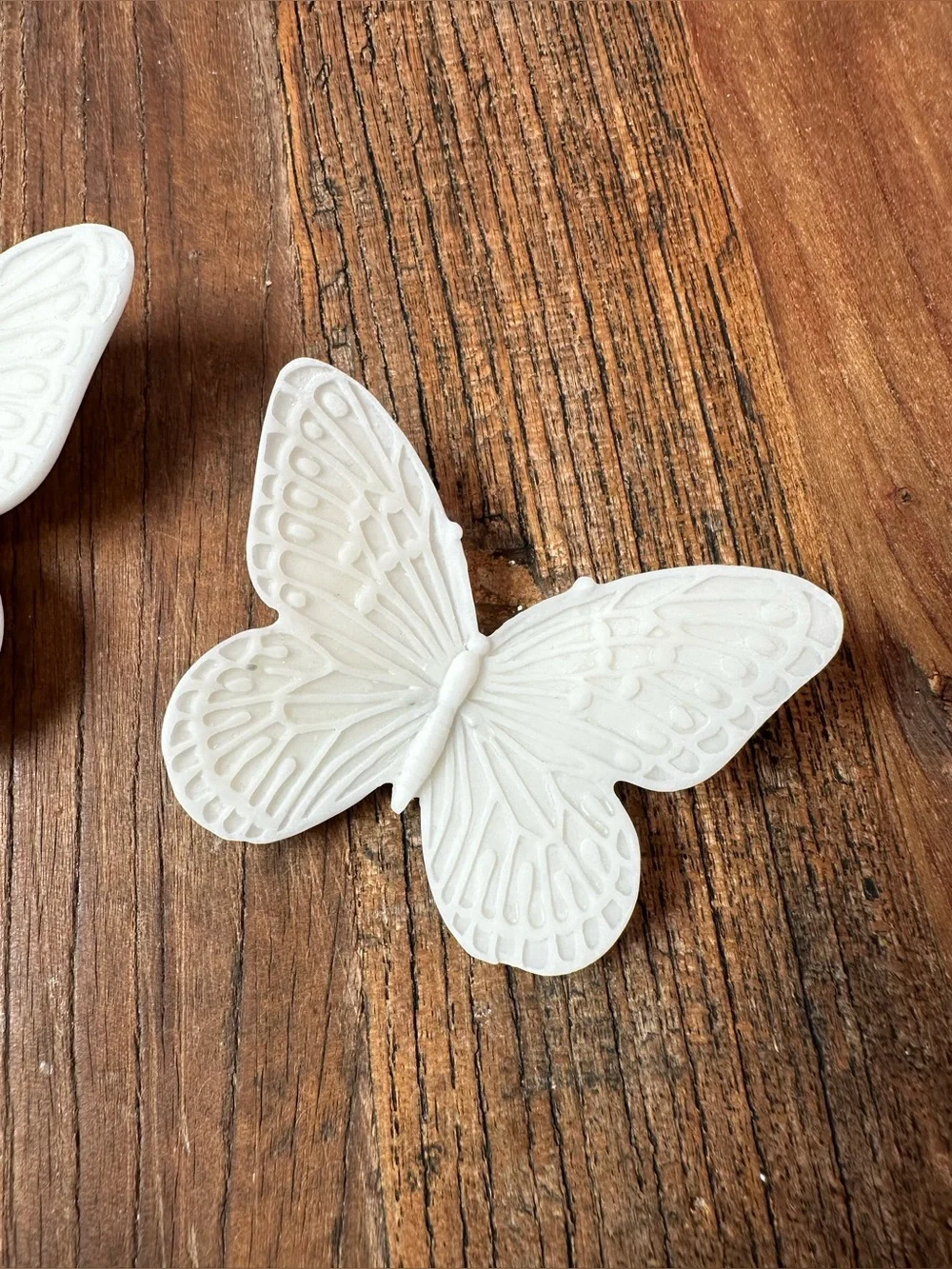 White Decorative Butterfly Wall Accents - Set of 3